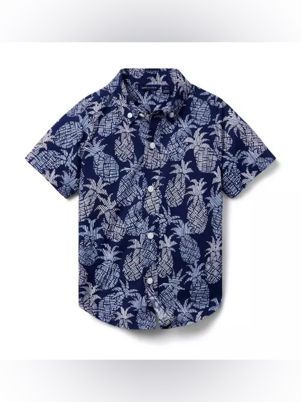 Brand New Janie and Jack Boys Short Sleeve Button Down Poplin Shirt Size 2T, NWT